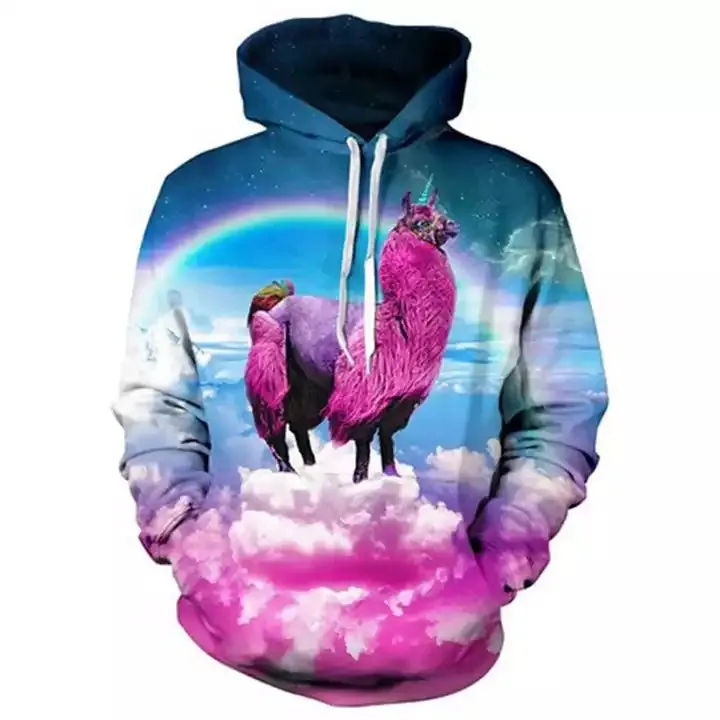 3D personalized sublimation custom logo Full printed hoodies