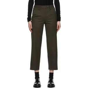 6397 Khaki Wool Relaxed Trousers