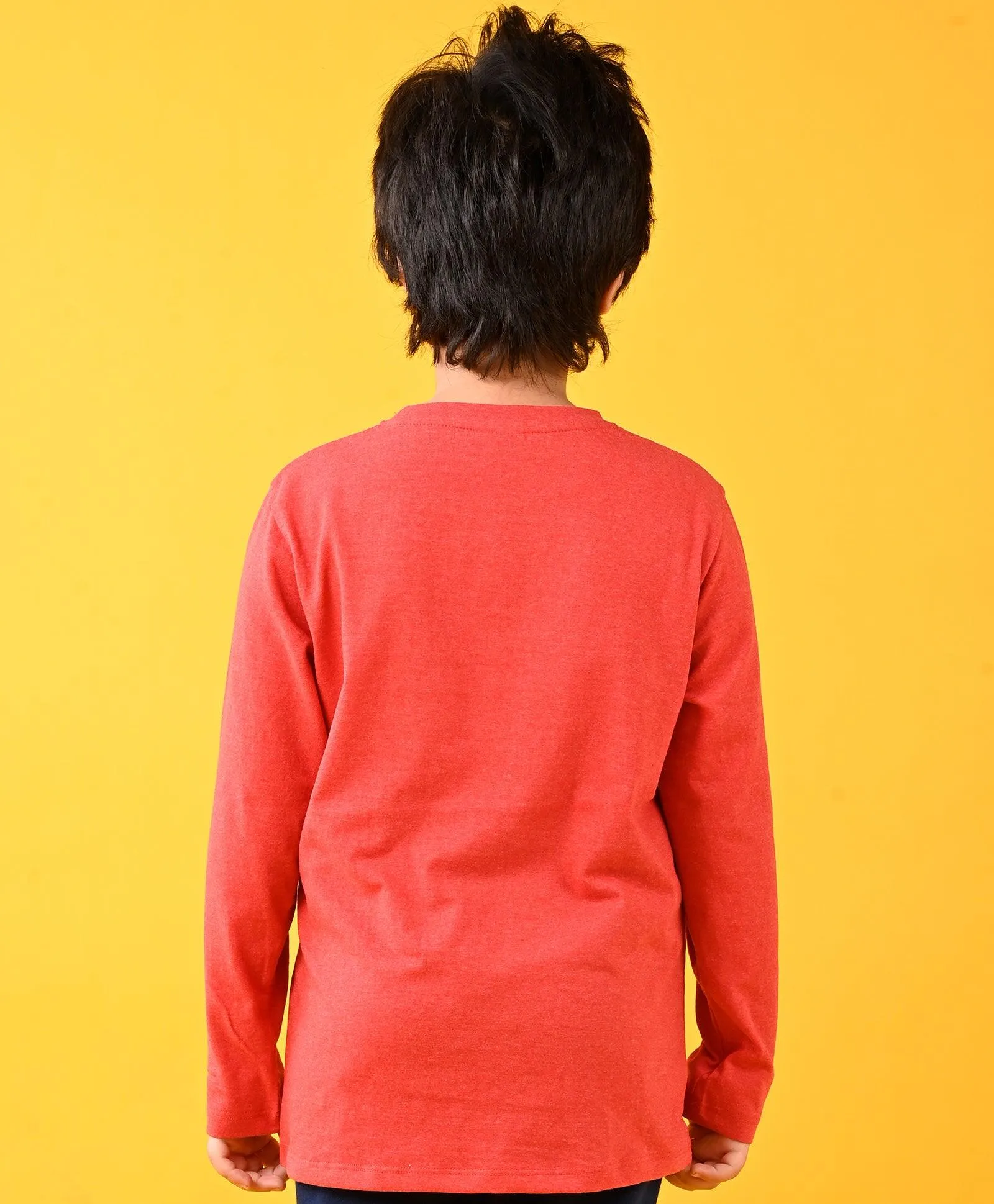 AERONAUTICS RED LONG SLEEVES T-SHIRT - RED