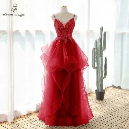 Beautiful Sexy spaghetti strap style Evening dress prom dresses