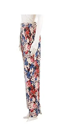 Boho Blush Tribal Print Wide Leg Pants Large, Print Multi