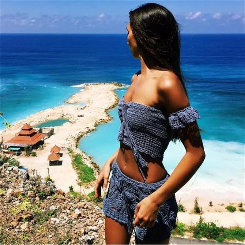 Boho Chic Crochet Mini Skirt