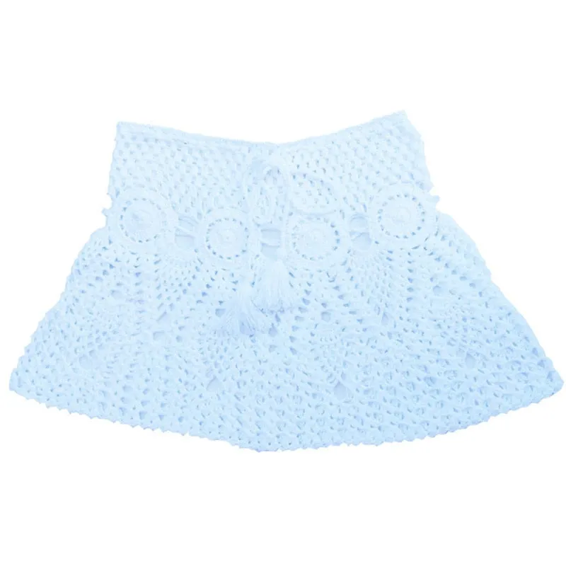 Boho Chic Crochet Mini Skirt