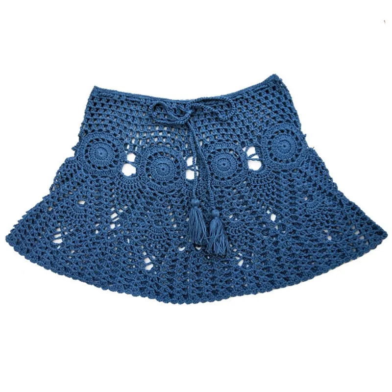 Boho Chic Crochet Mini Skirt