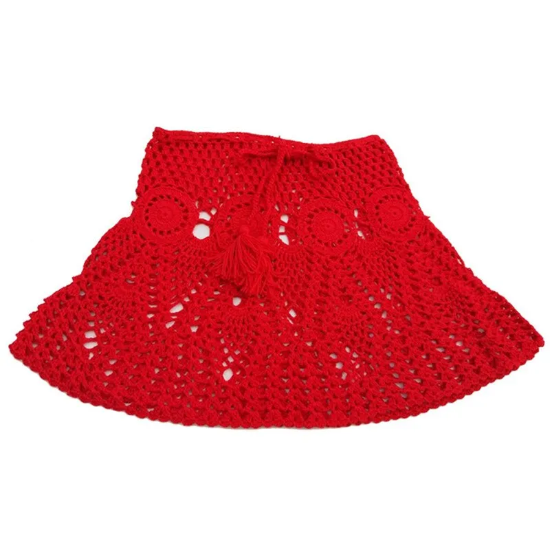 Boho Chic Crochet Mini Skirt