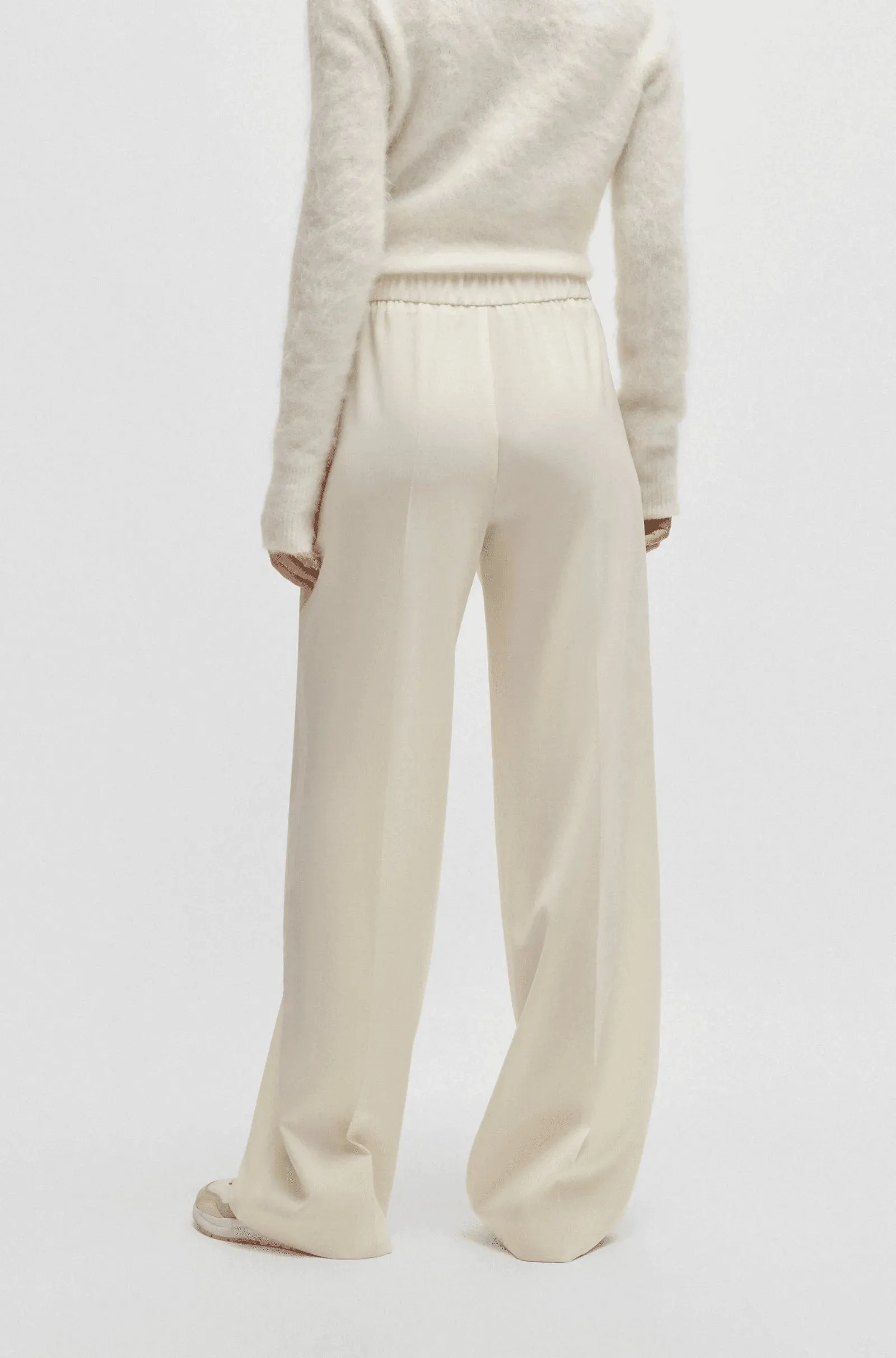 BOSS Relaxed-fit trousers in wool