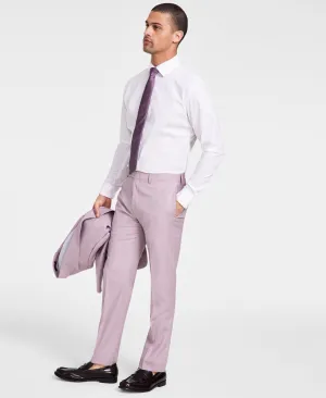 Calvin Klein Mens Slim fit Dress Pants 30 / 32 Pink Solid Stretch