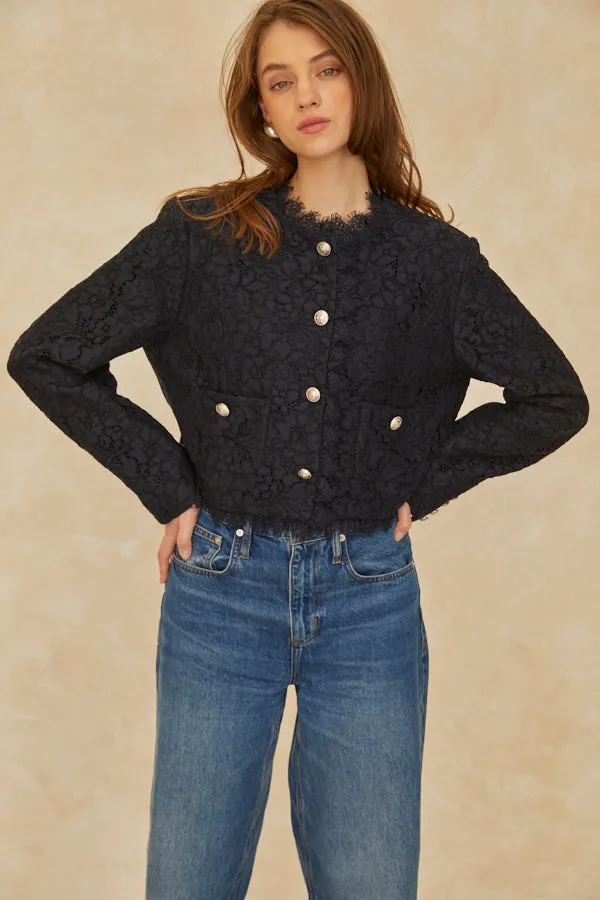 Carina Lace Jacket <br> -NVY-
