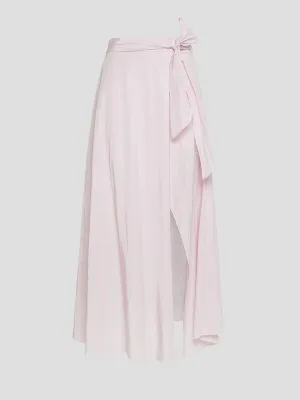 Chic Taffetas Long Wrapover Skirt
