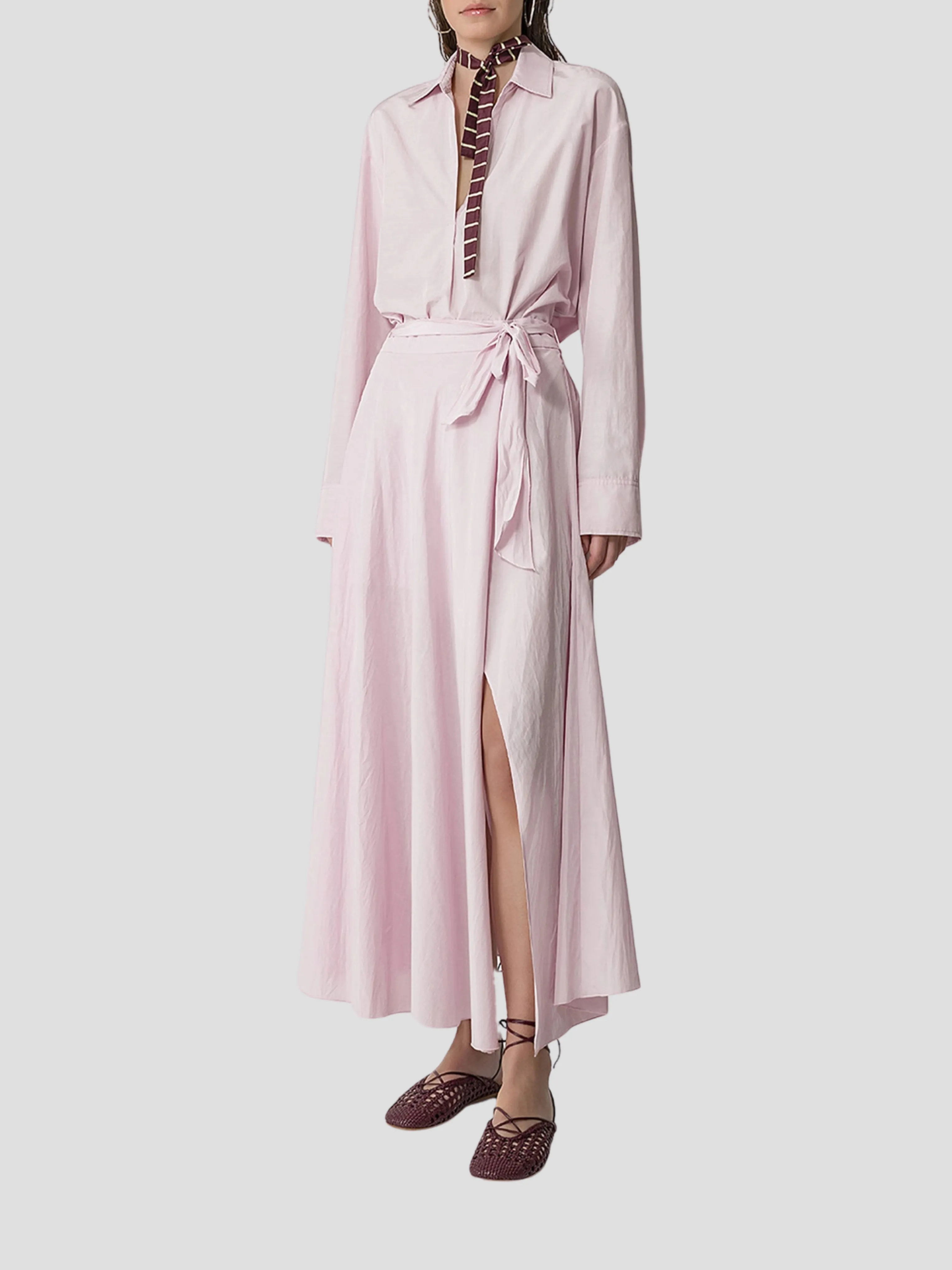 Chic Taffetas Long Wrapover Skirt