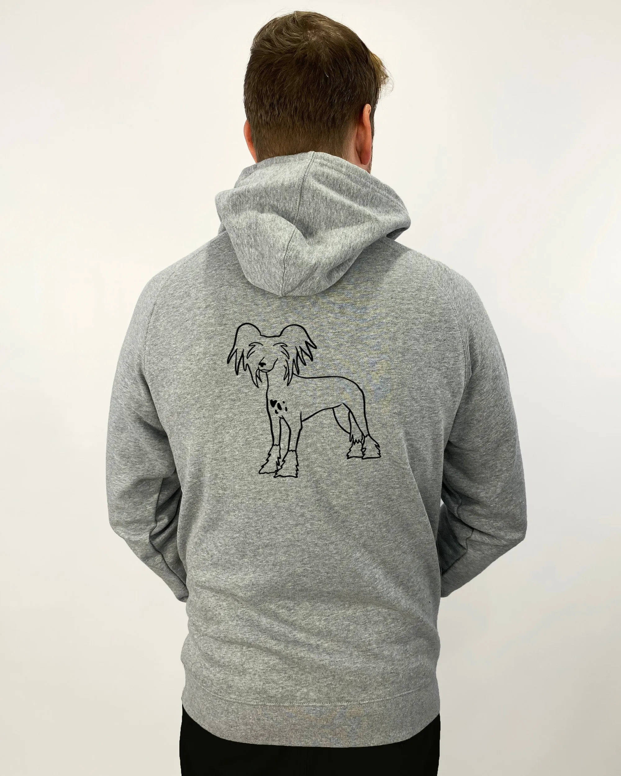 Chinese Crested Dad Illustration: Unisex Hoodie
