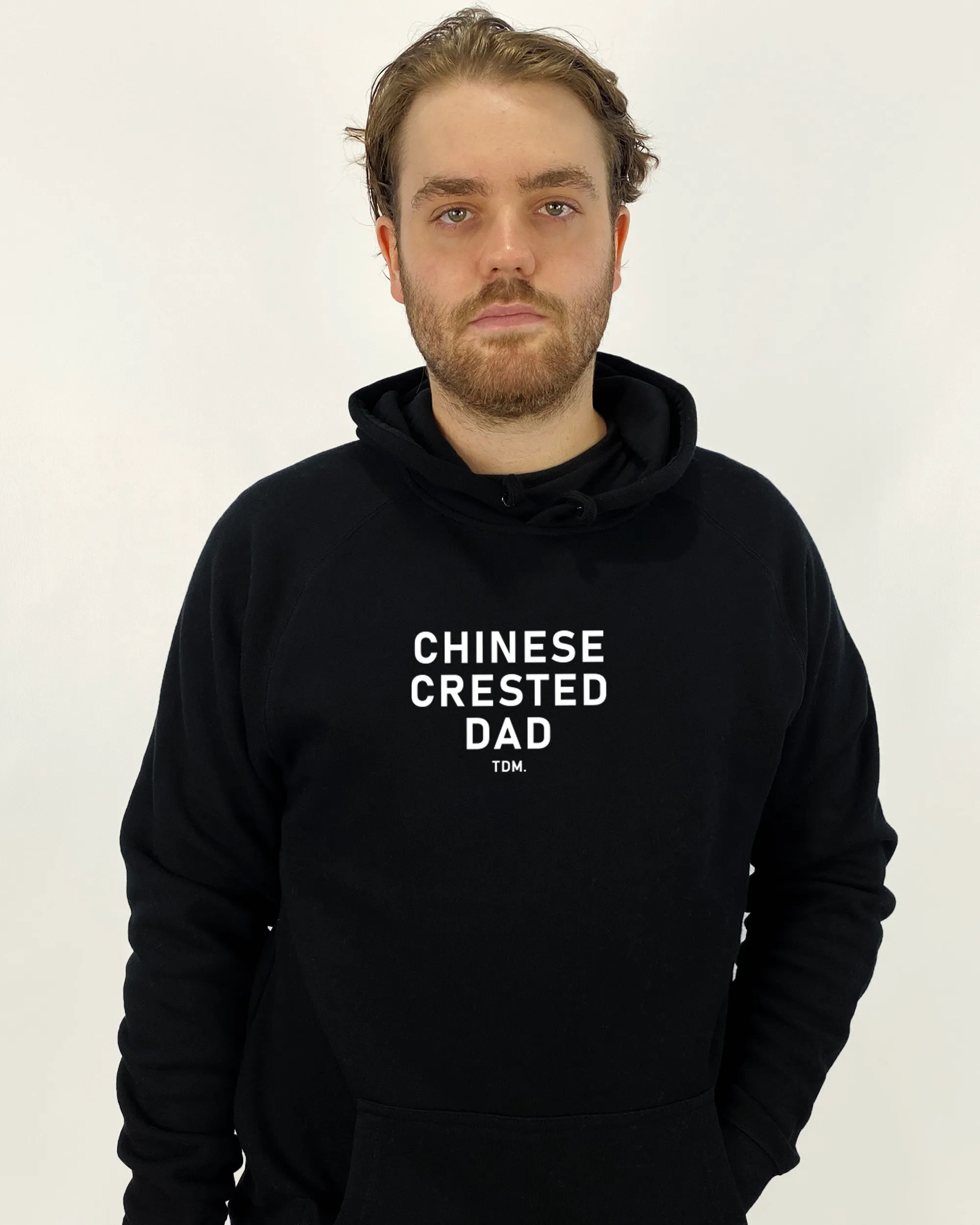 Chinese Crested Dad Illustration: Unisex Hoodie