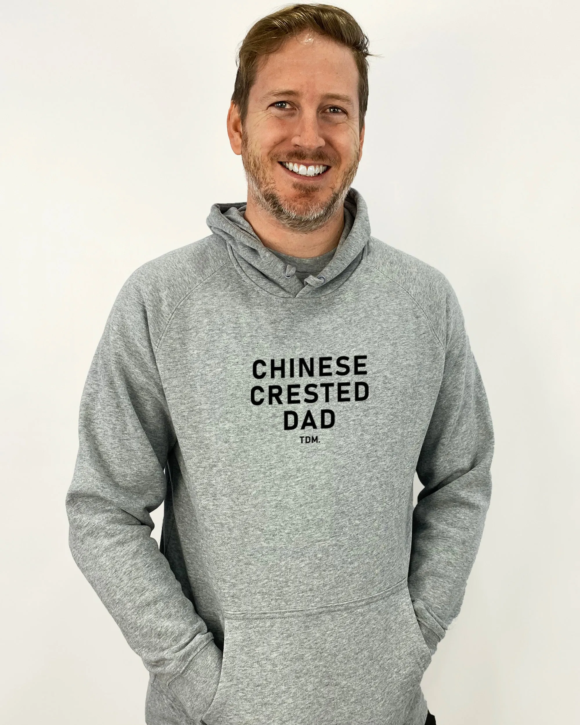 Chinese Crested Dad Illustration: Unisex Hoodie