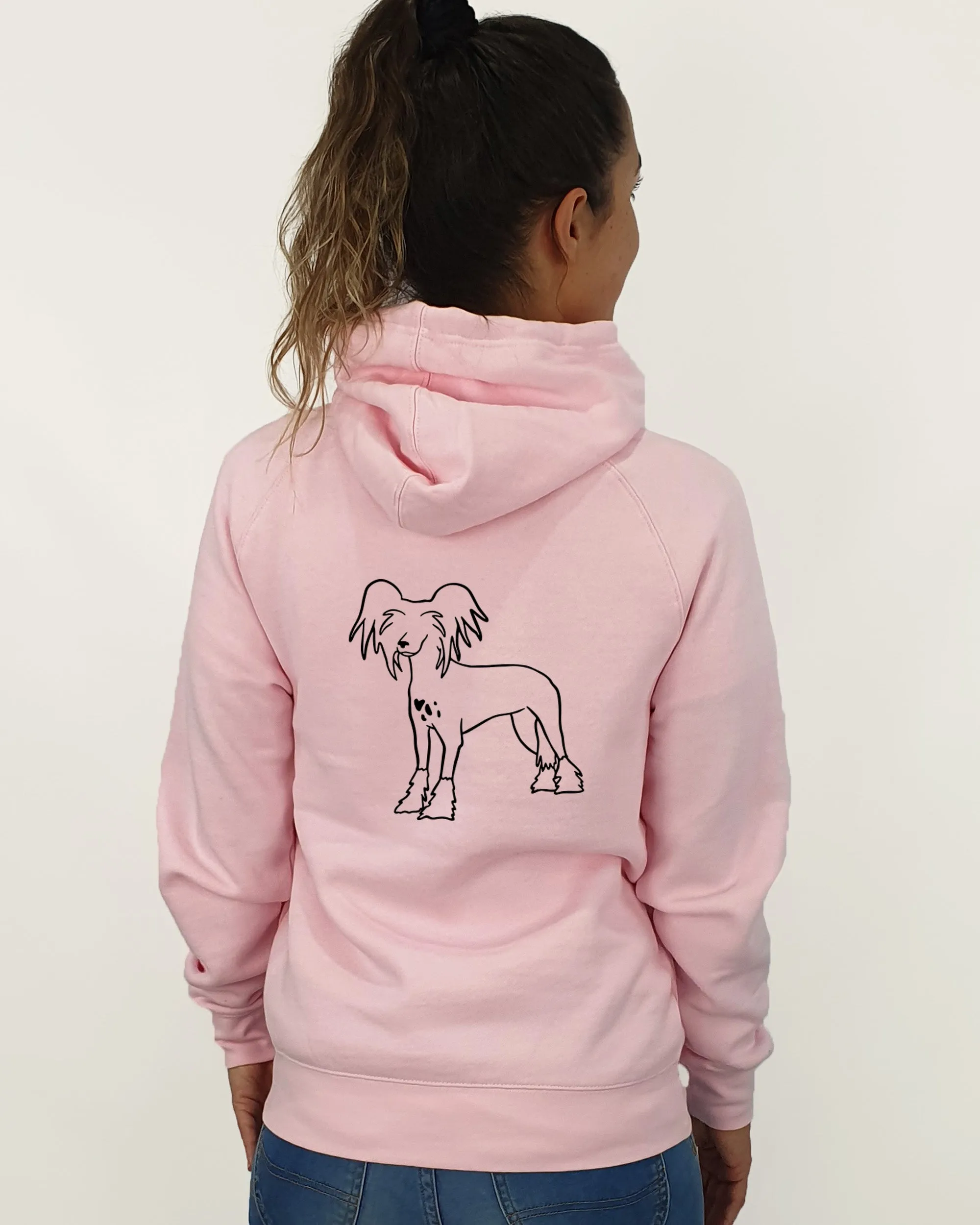 Chinese Crested Mum Illustration: Unisex Hoodie