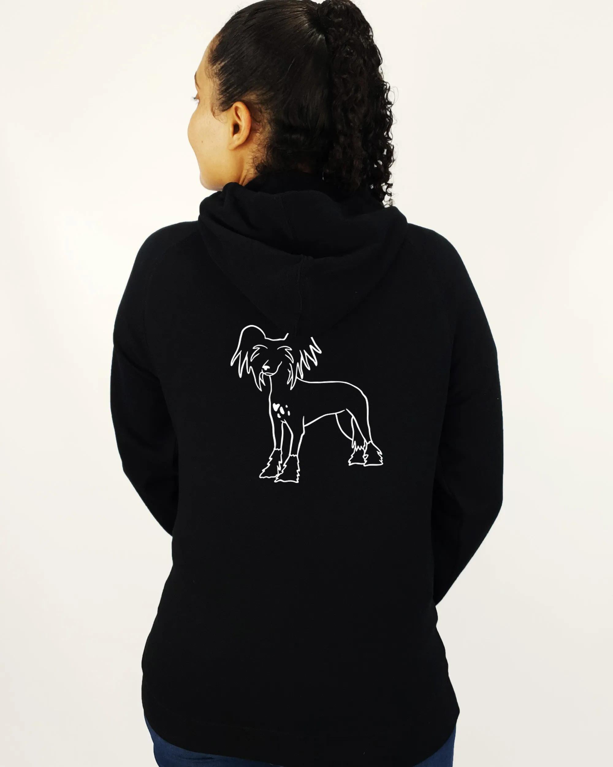 Chinese Crested Mum Illustration: Unisex Hoodie