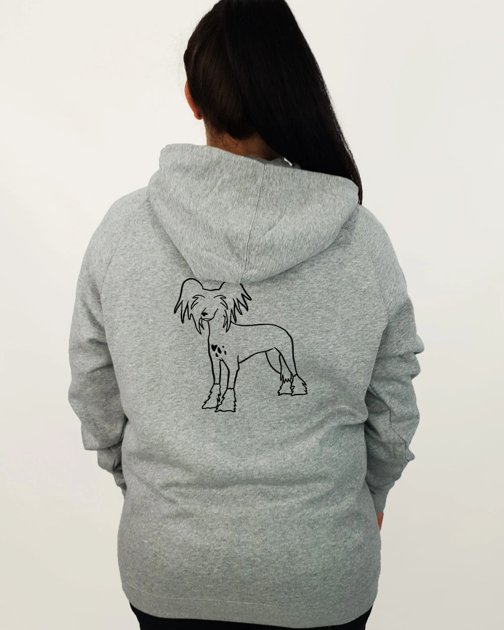 Chinese Crested Mum Illustration: Unisex Hoodie