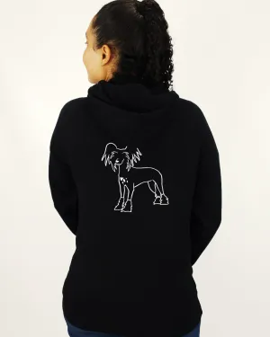 Chinese Crested Mum Illustration: Unisex Hoodie