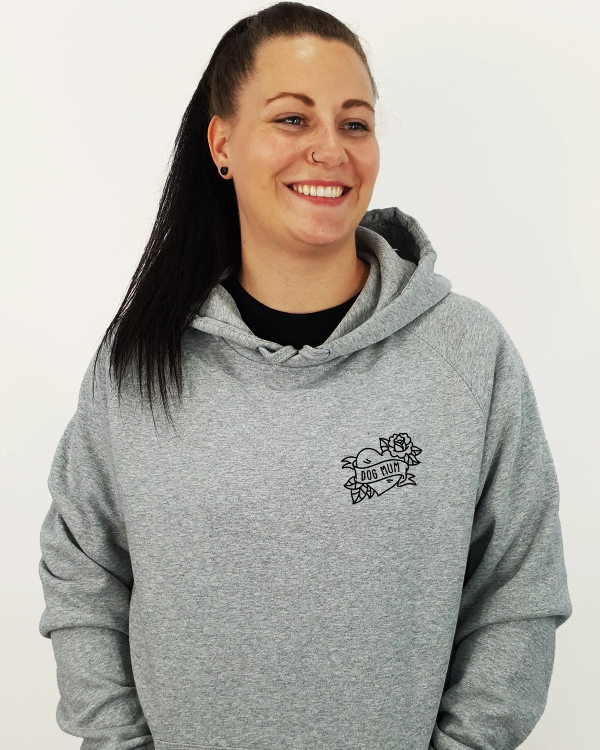 Chinese Crested Mum Illustration: Unisex Hoodie
