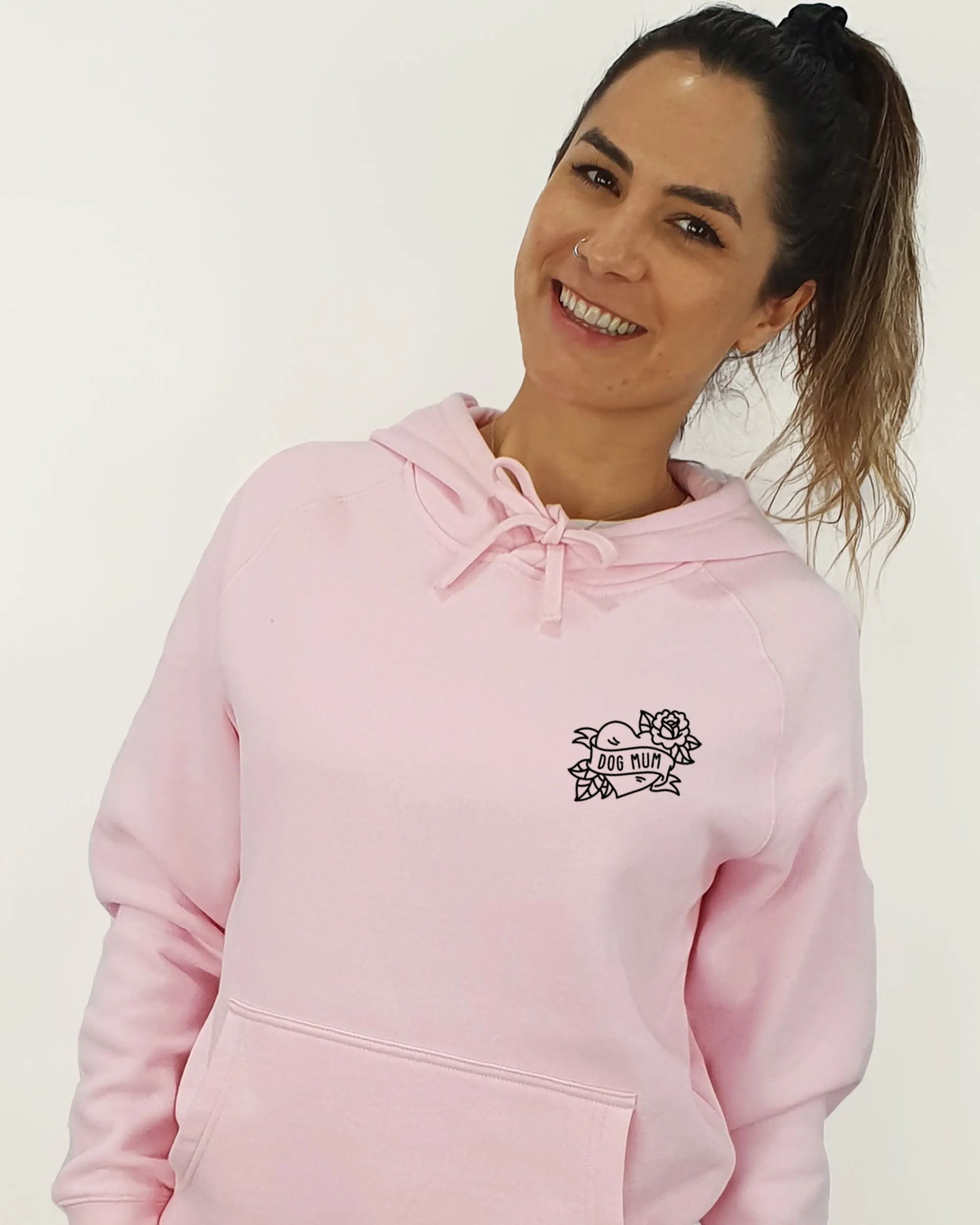 Chinese Crested Mum Illustration: Unisex Hoodie