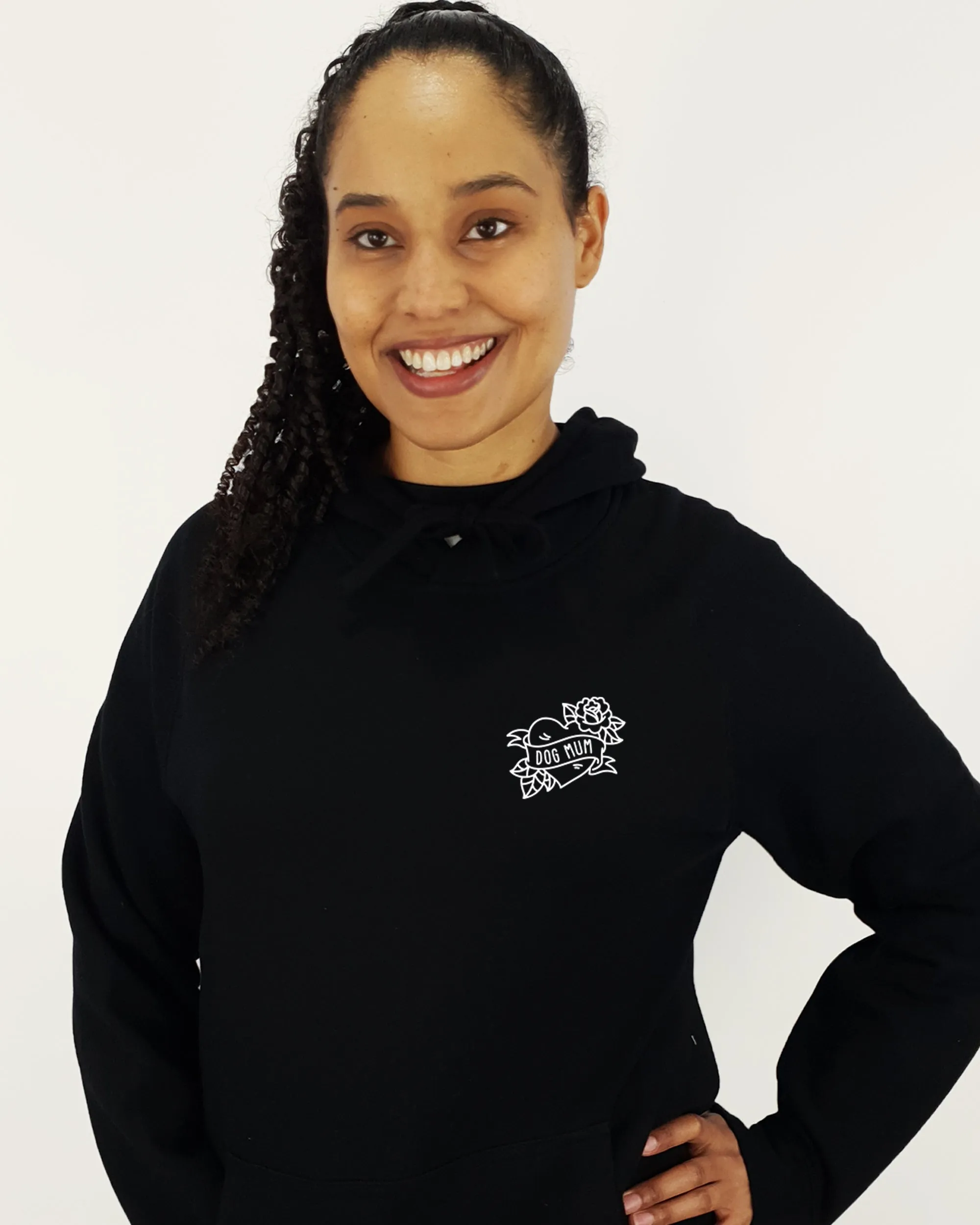 Chinese Crested Mum Illustration: Unisex Hoodie
