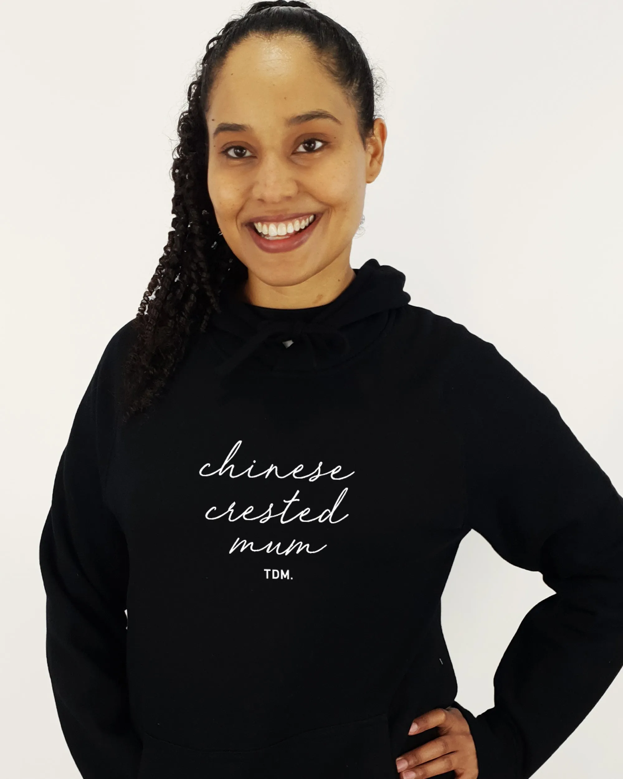 Chinese Crested Mum Illustration: Unisex Hoodie