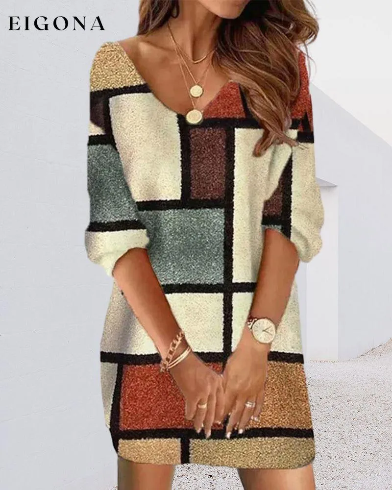 Elegant color block dress
