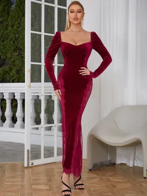 Elegant Lace Long Evening Dress
