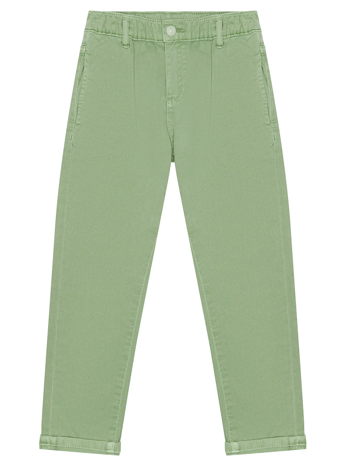Green Twill Fashion Fit Pants (2-7)