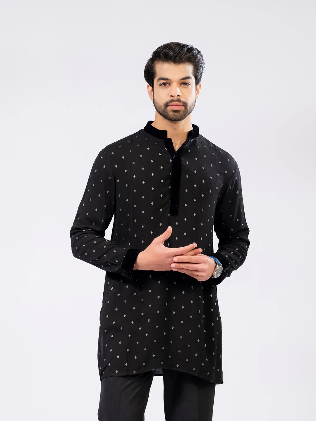 jacquard kurta