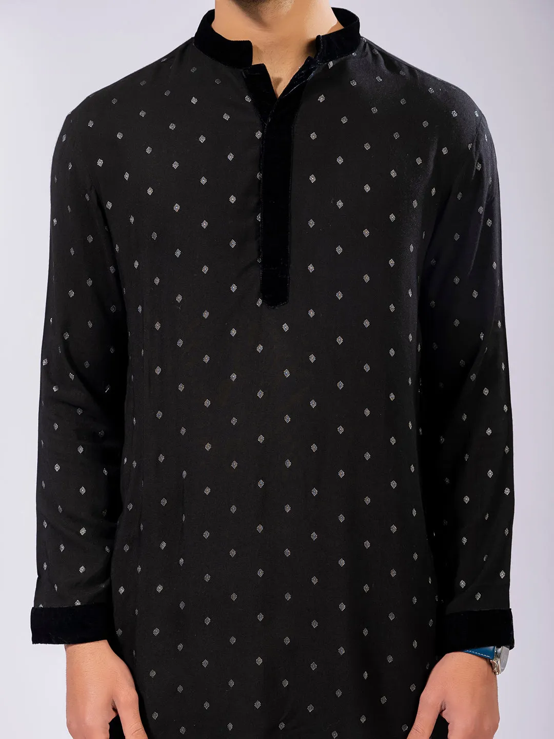 jacquard kurta
