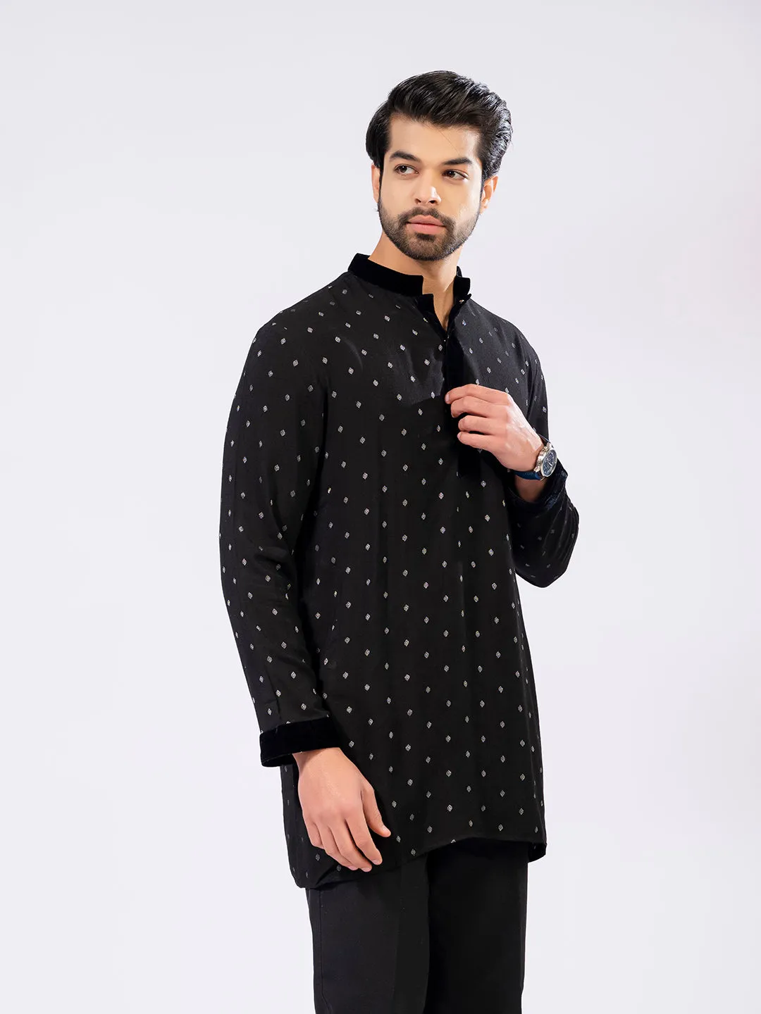 jacquard kurta