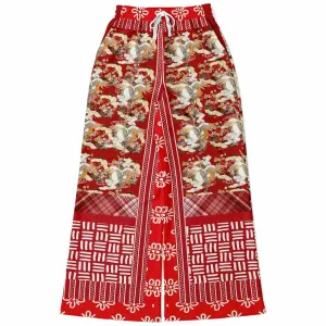 Kenzo Crane Eco-Poly Stretchy Phat Bellbottoms