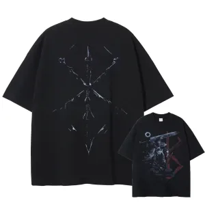 [KUJO] "Berserker Will" 2-Sided Vintage Oversized T Shirt