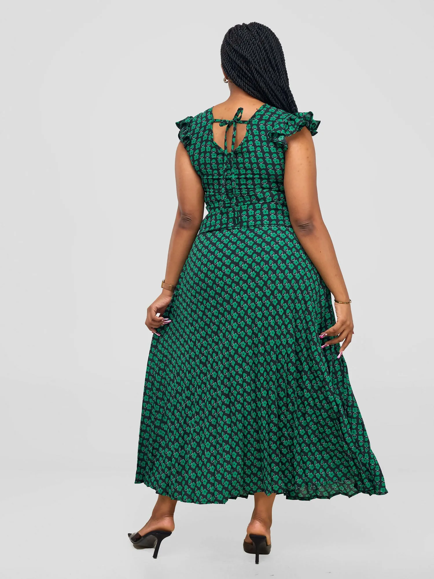 Laika House Floral Pleated Skirt Set - Green
