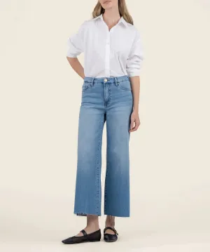 Meg High Rise Fab AB Wide Leg Raw Hem by Kut from the Kloth in Deference