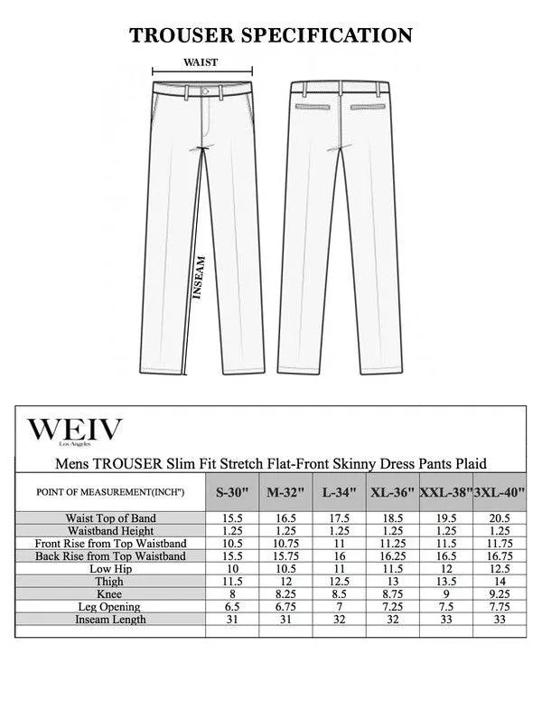 Mens Red and Black Plaid Trouser Pants