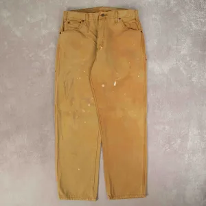 MEN'S VINTAGE DICKIES RELAXED DISTRESSED CARPENTER TROUSERS - W34 X L30
