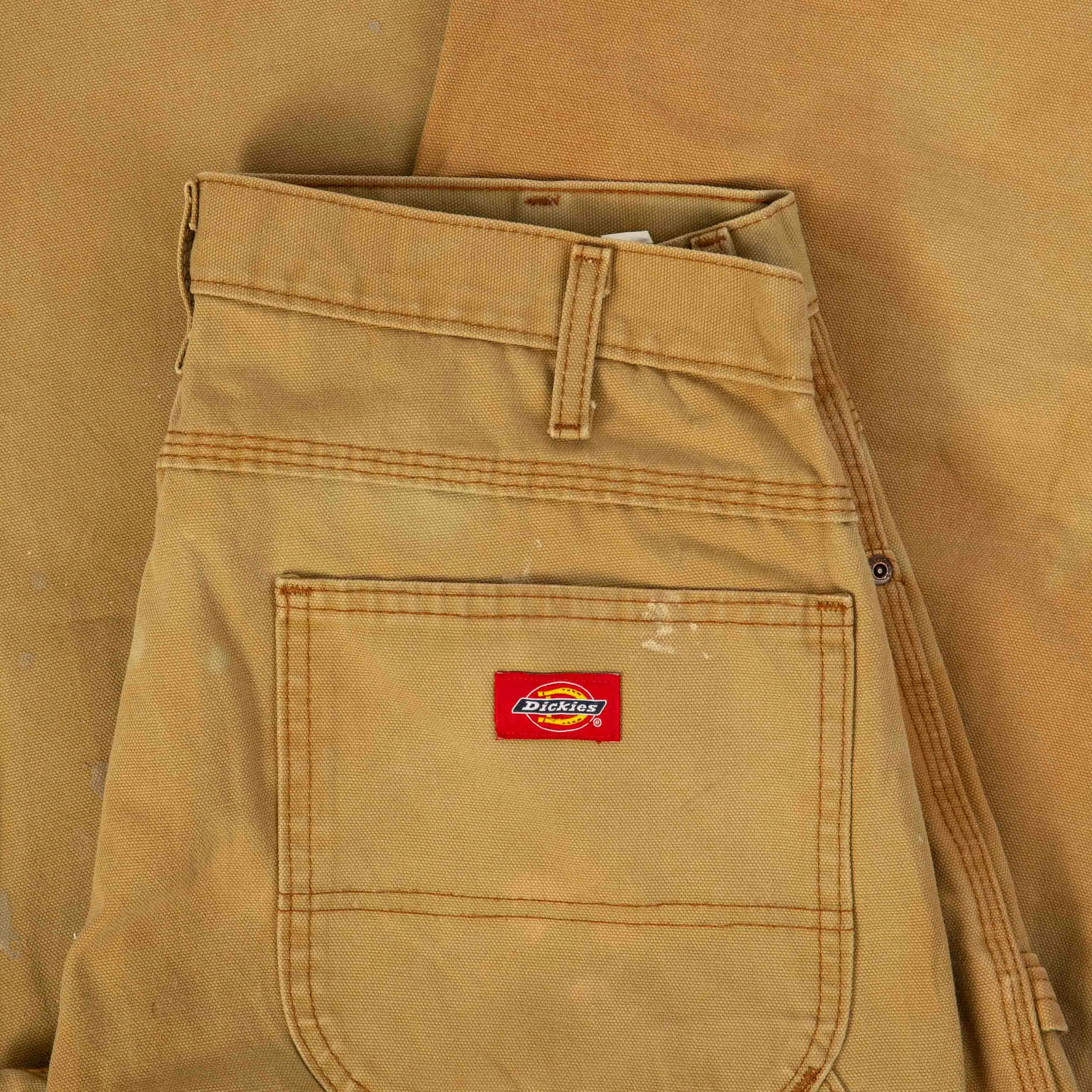 MEN'S VINTAGE DICKIES RELAXED DISTRESSED CARPENTER TROUSERS - W34 X L30