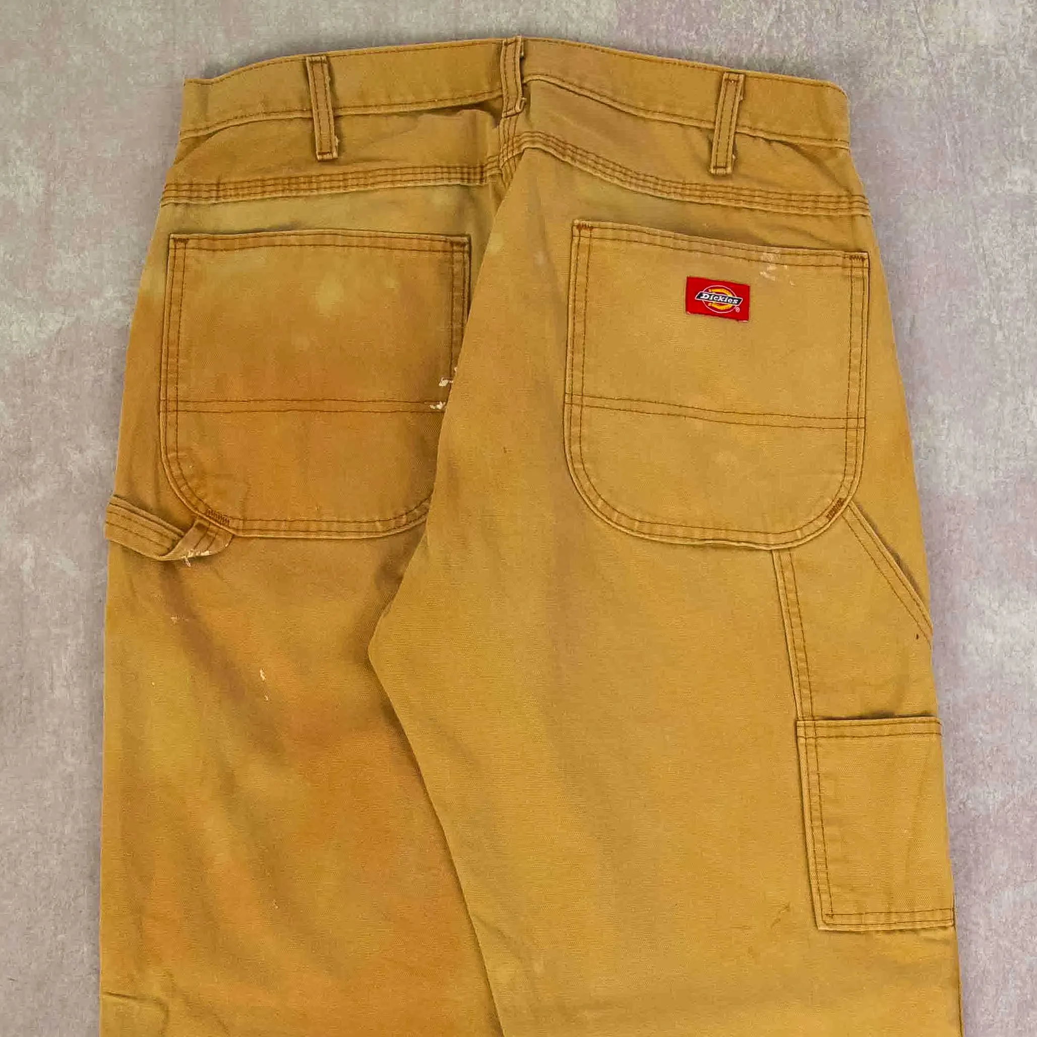 MEN'S VINTAGE DICKIES RELAXED DISTRESSED CARPENTER TROUSERS - W34 X L30
