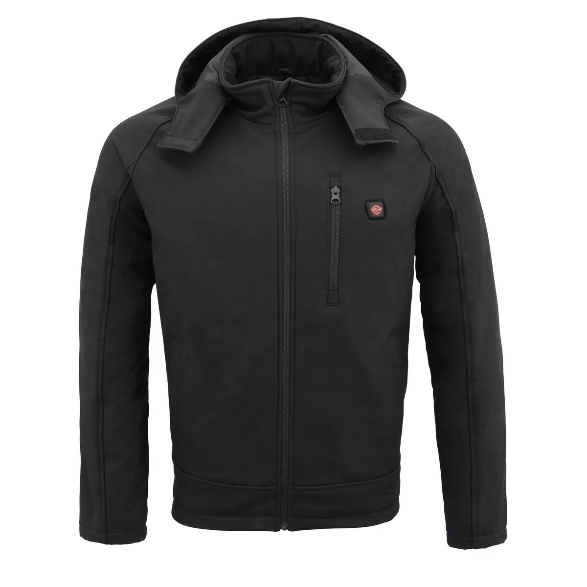 Nexgen Heat MPM1767SET Men's Black 'Heated' Soft Shell Hooded Zipper