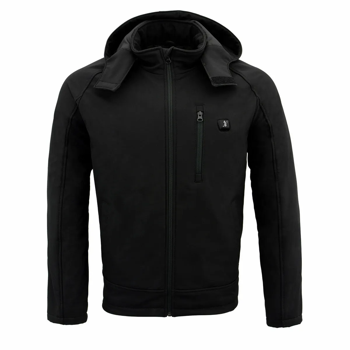 Nexgen Heat MPM1767SET Men's Black 'Heated' Soft Shell Hooded Zipper