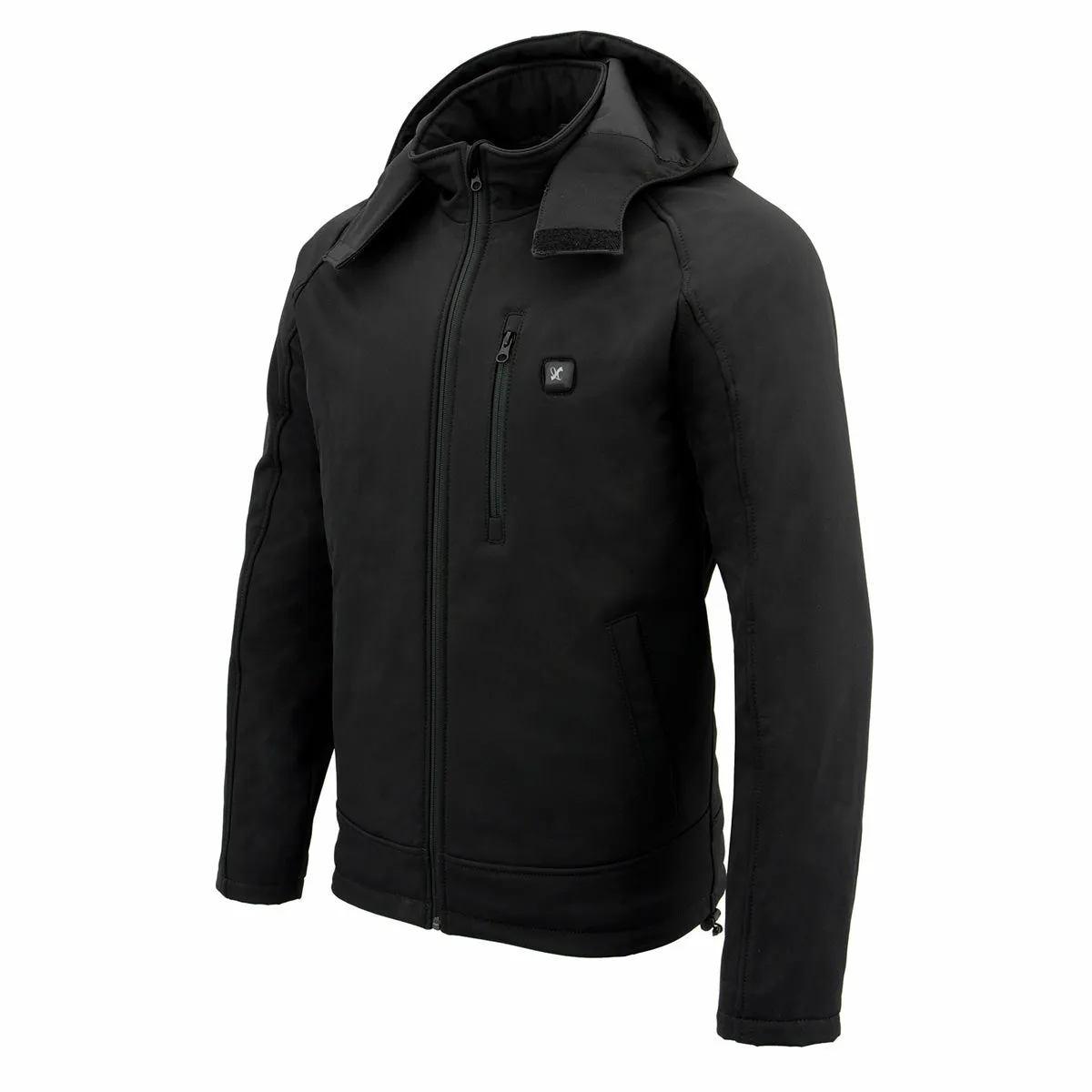 Nexgen Heat MPM1767SET Men's Black 'Heated' Soft Shell Hooded Zipper