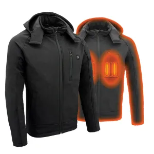 Nexgen Heat MPM1767SET Men's Black 'Heated' Soft Shell Hooded Zipper