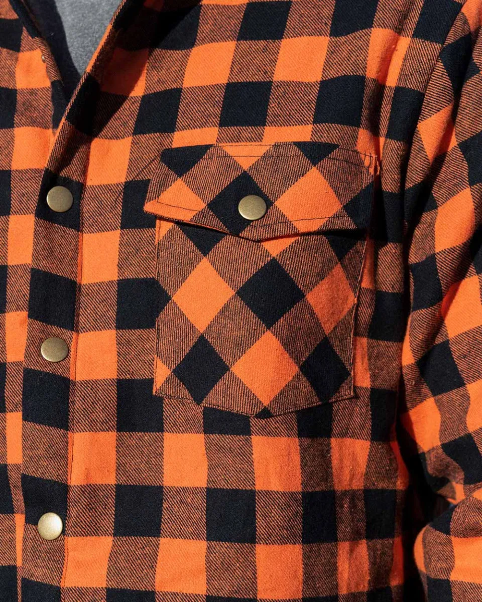 Orange Soft Padded Flannel Jacket