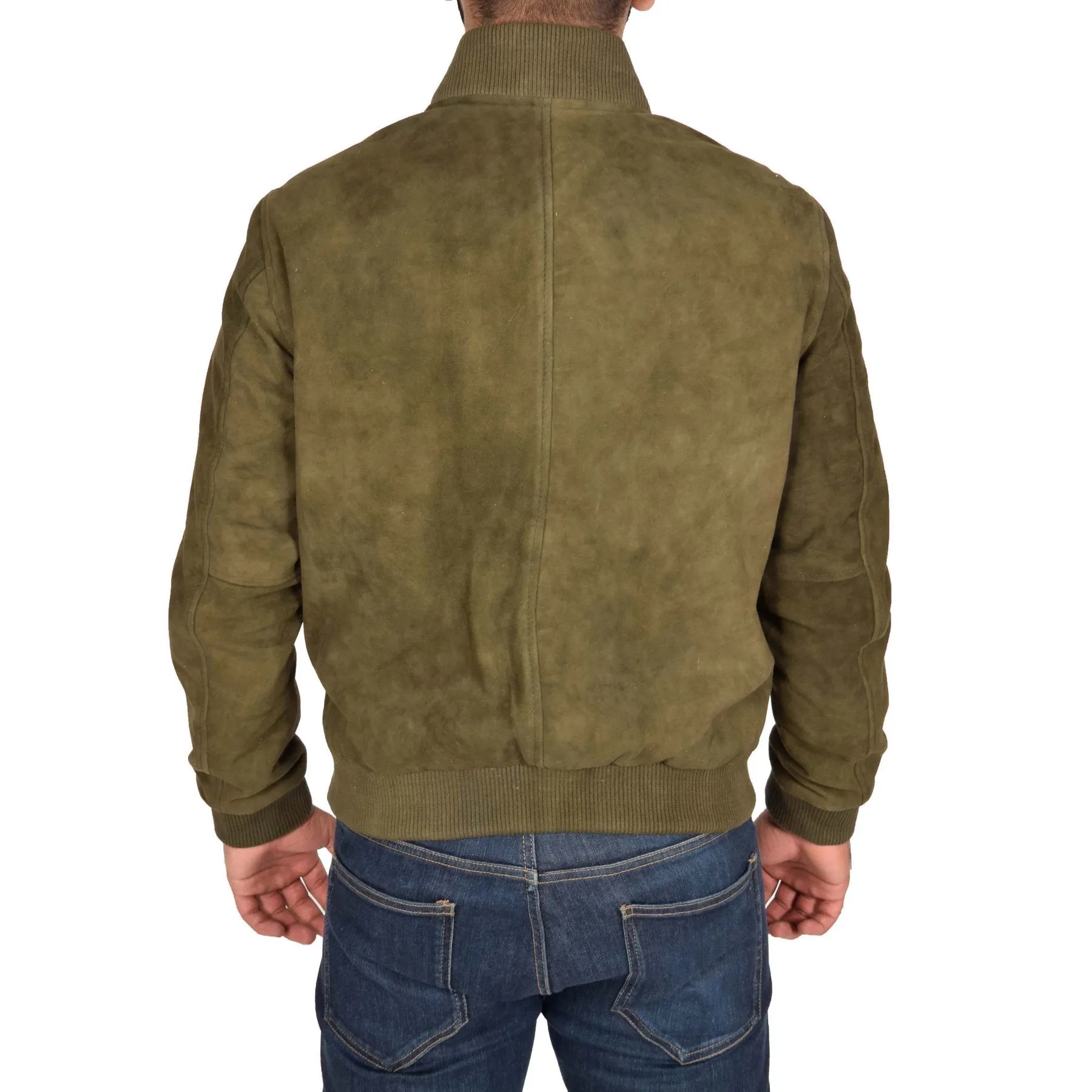 Spine Spark Green Soft Suede Leather Jacket