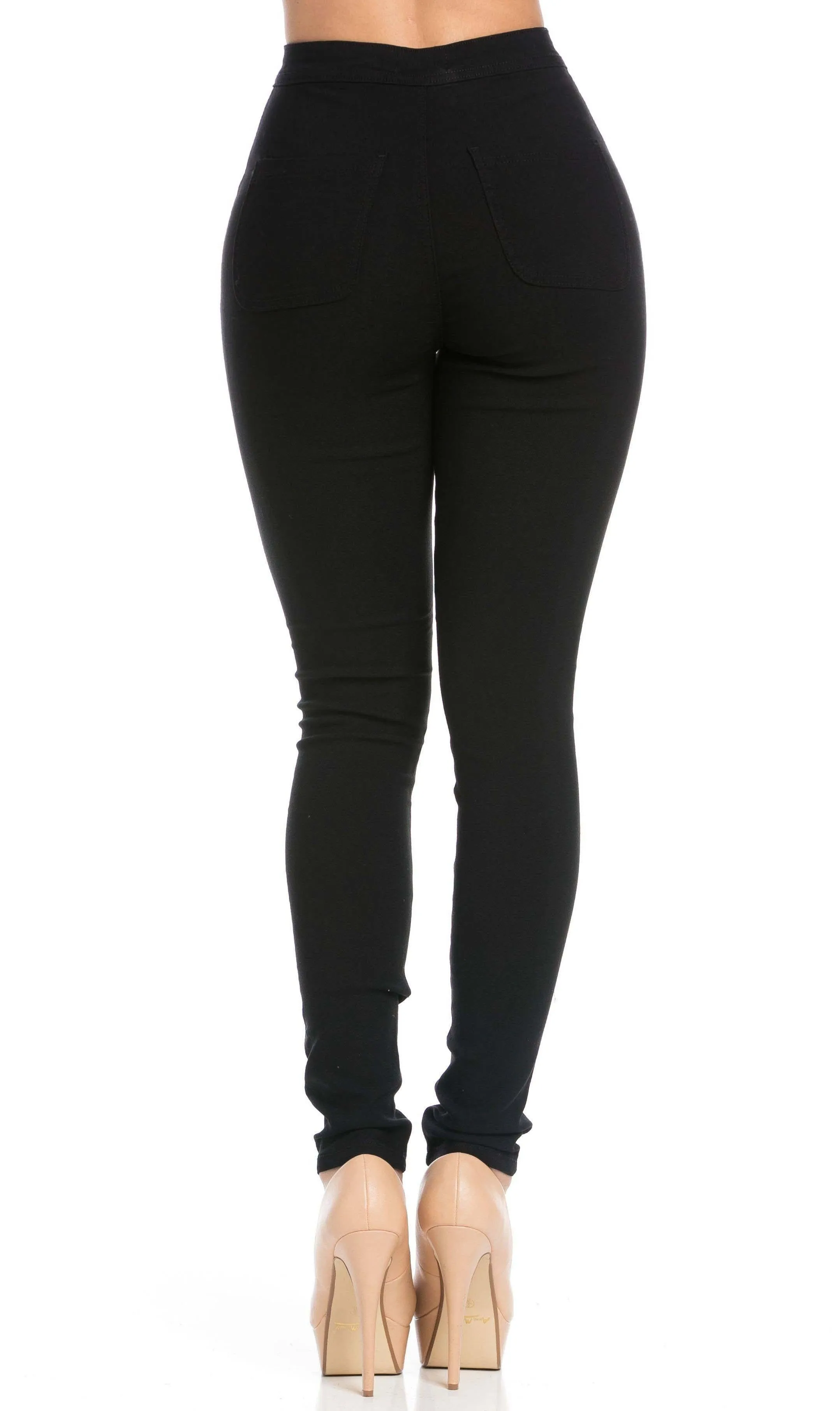 Super High Waisted Stretchy Skinny Jeans ( S-3XL) - Black