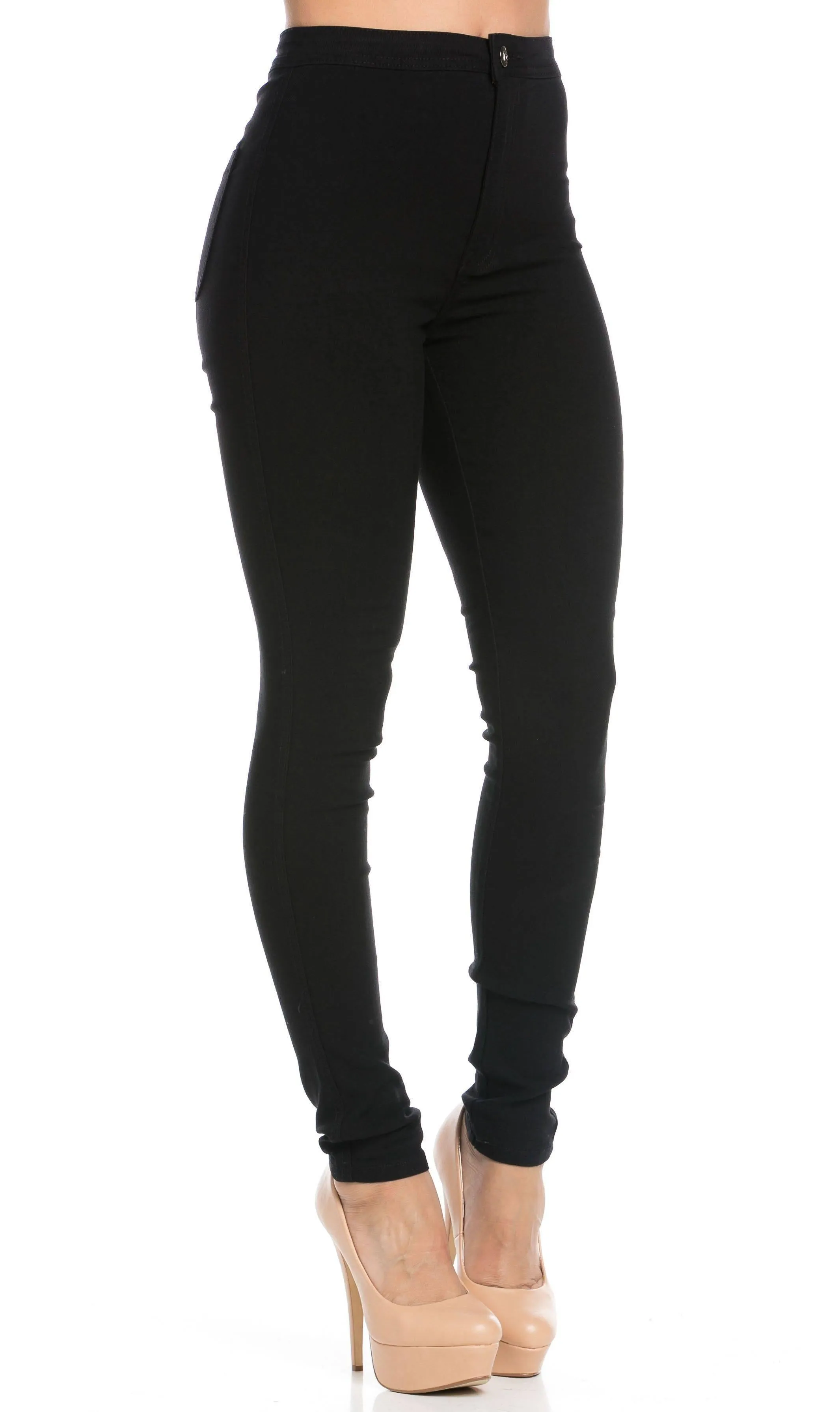 Super High Waisted Stretchy Skinny Jeans ( S-3XL) - Black