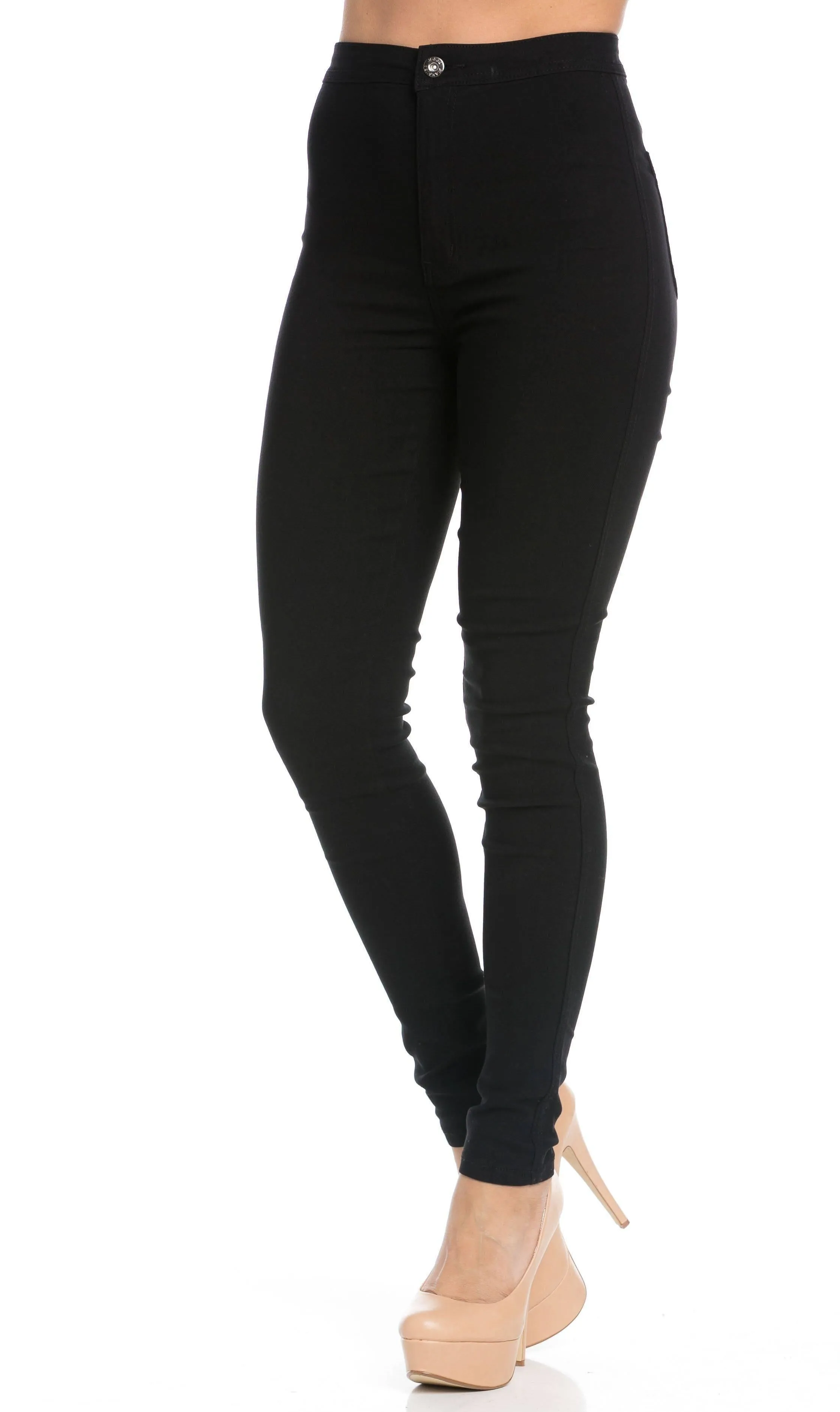 Super High Waisted Stretchy Skinny Jeans ( S-3XL) - Black