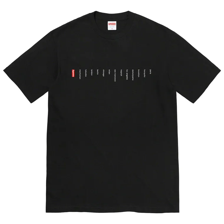Supreme Location Tee Black