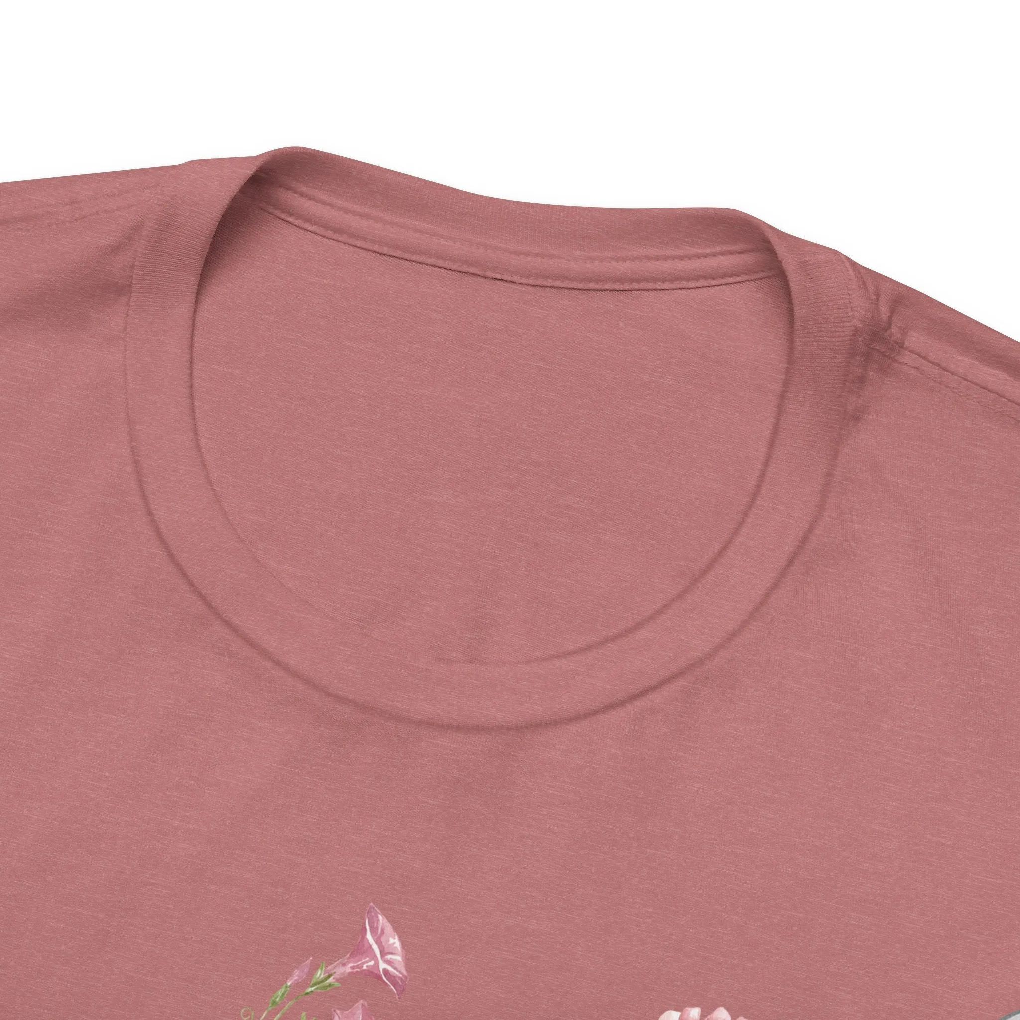 Unisex Vintage Wild Flower and Bee Jersey Short Sleeve Tee